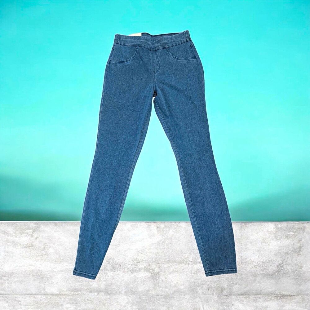 HUE Ultra Soft Denim Jegging Leggings Stretch Blue Regular S